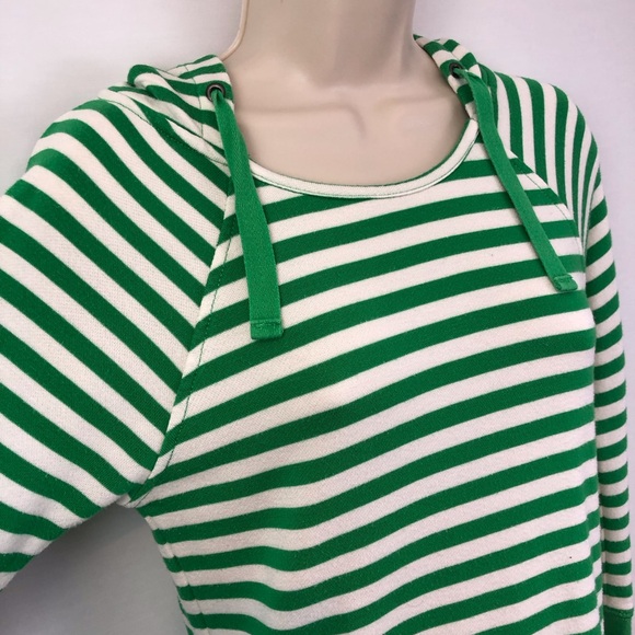 Gap Green White Stripe Hoodie Sweatshirt - Picture 7 of 16